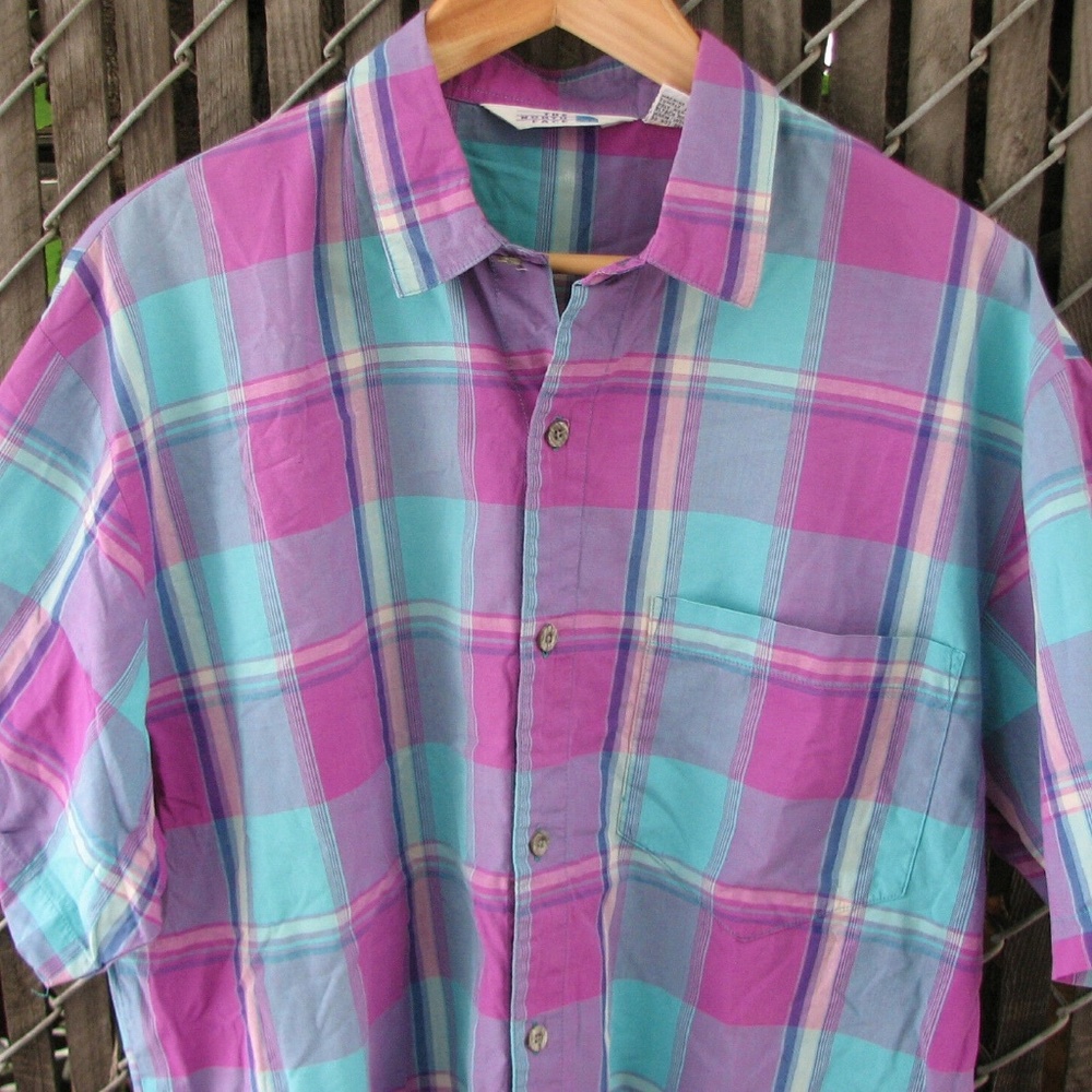North Face Men's Vintage Short-Sleeved Plaid Shirt